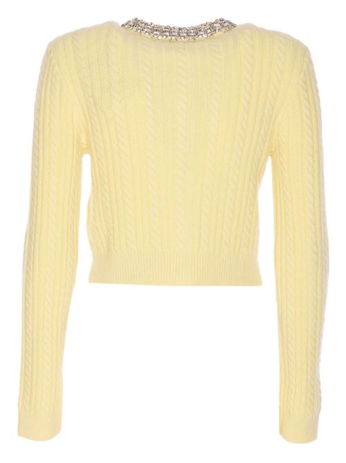 Cardigan con decorazione SELF PORTRAIT | AW25121CAYELLOW